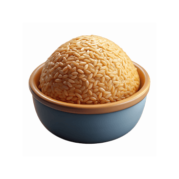 Golden Sesame Seeds Shaped as Dome in Blue Bowl on Transparent Background for Food Presentation png