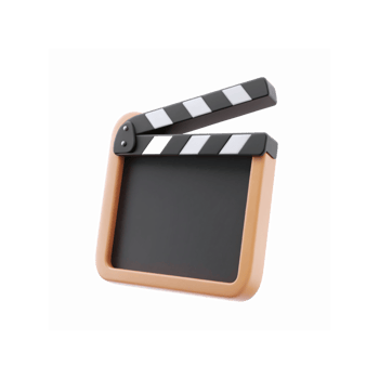 Modern Black and Tan Film Clapperboard Icon for Movie and Production Editing Projects png