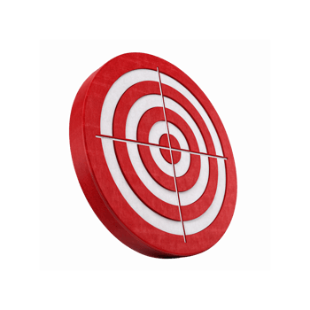 Red Target Bullseye With White Concentric Circles And Crosshair For Goal Focus And Precision Concept png