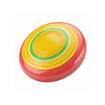Vibrant Yellow Red Green Flying Disc for Outdoor Sports and Recreational Activities Transparent Background png