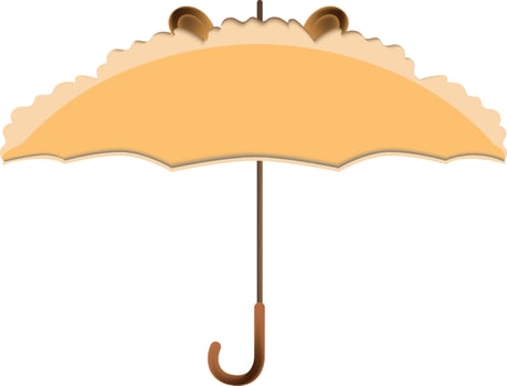 Cute umbrella with tiger ears vector