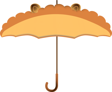 Cute umbrella with lion ears png