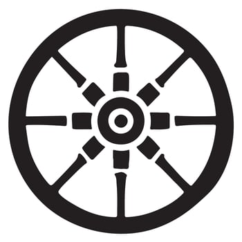 Classic Ship Wheel Illustration A Symbol of Navigation Adventure vector