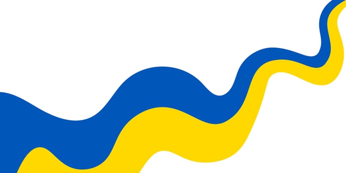 Ukrainian flag is fluttering on a clean background. Banner for Independence day of Ukraine. Copy space. illustration. vector