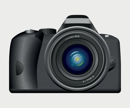detailed camera isolated on white background vector