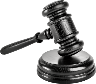 Black wooden gavel png