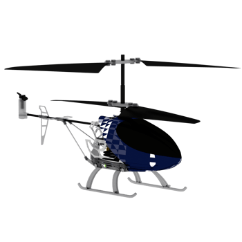 3d render rc helicopter with transparent background png