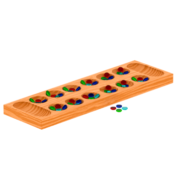 Wooden board game with transparent background png