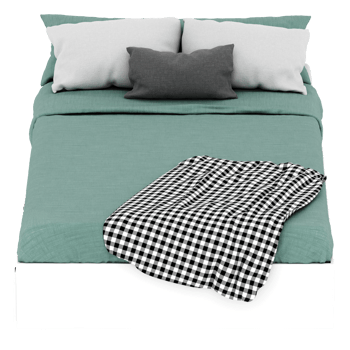 3d render storage bed with transparent background png