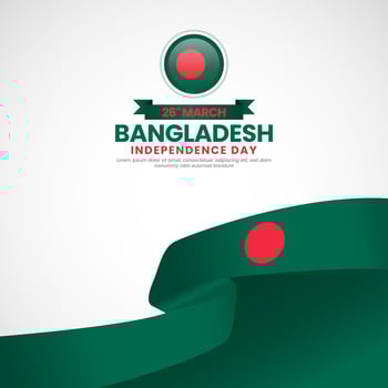 Bangladesh flag for independence day banner background on a white background vector