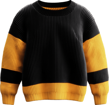 Black and yellow sweater png