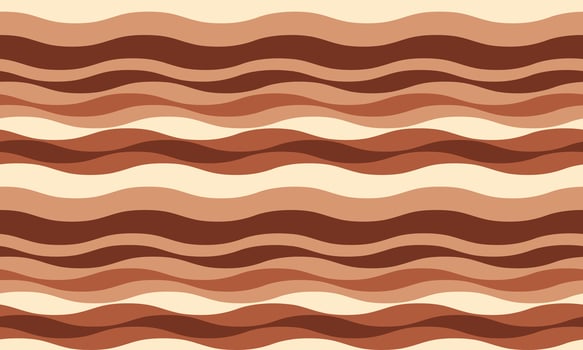 Abstract wavy lines in earthy tones create a calming, retroinspired pattern perfect for website backgrounds, textile designs, or social media graphics. vector