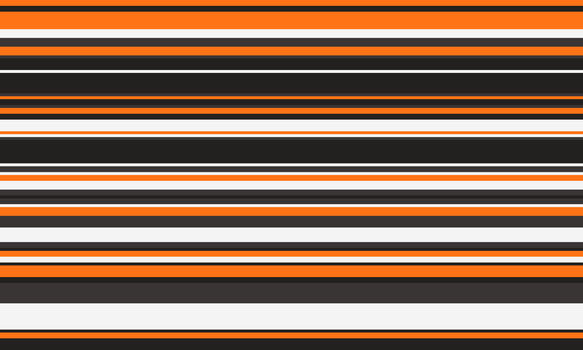 Vibrant horizontal stripes in orange, black, and white create a dynamic, modern pattern. Perfect for backgrounds, textiles, or web design, this image offers a bold aesthetic and versatile use. vector