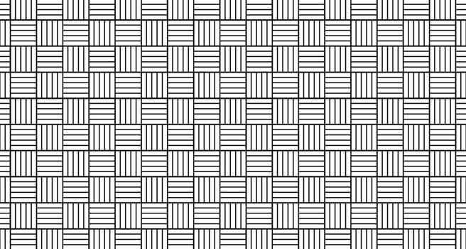 Repeating pattern of black lines creating a woven or checkered effect vector