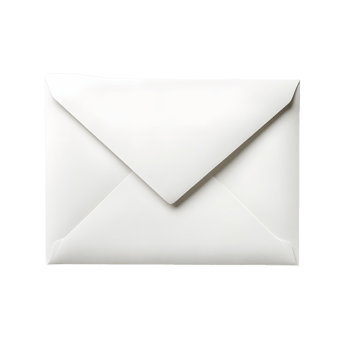 Plain White Envelope Isolated on Transparent Background png