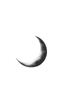 Crescent Moon on Black Transparent Background png