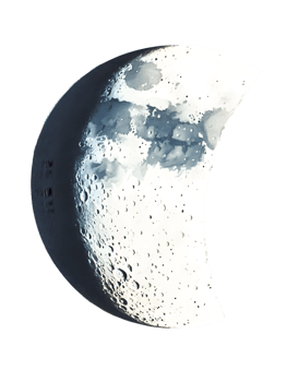 Crescent Moon with Textured Surface on Transparent Background png