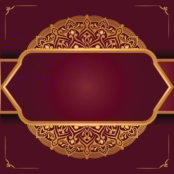 Luxury golden mandala islamic invitation wedding card with mandalas background vector