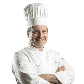 Self Assured Chef Man Smiling in a Confident Posture png