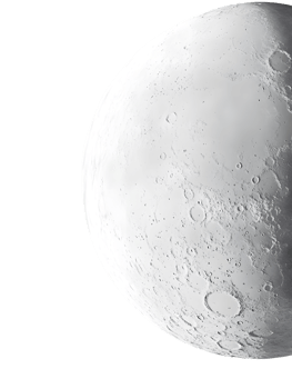 Detailed Half Moon on Transparent Background png