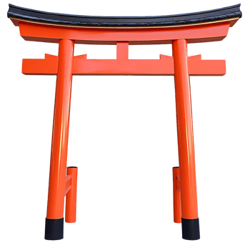 Classic Japanese Torii Gate with Iconic Red Design png