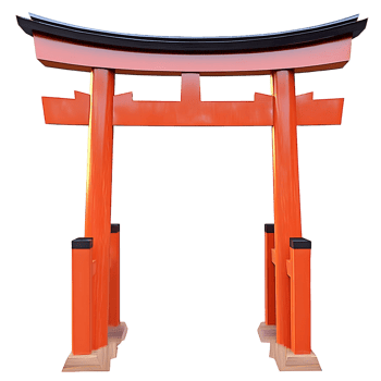 Traditional Japanese Torii Gate Symbolizing Culture and Heritage png