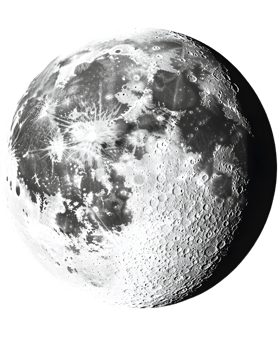 Grayscale Half Moon Detailed Surface Texture on Transparent Background png