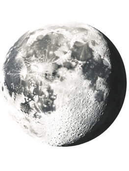 Waning Gibbous Moon Close-Up Detailed Lunar Surface Texture Against Transparent Background png