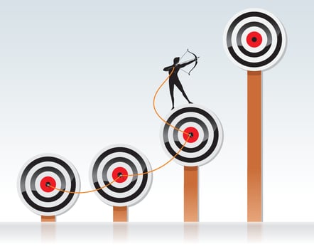 Aiming Higher Targets, Business Concept vector