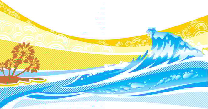Tropical Scenery Background Illustration vector