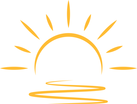 A half sun is setting downwards icon sunset concept for graphic design, logo, web site, social media, mobile app, ui. illustration. png