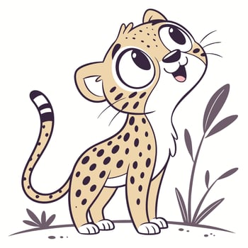 A cute tiger animal cartoon vector