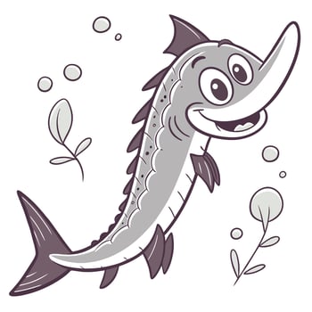 Cartoon fish mascot vector