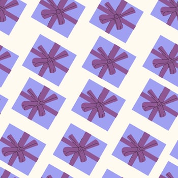 Pattern with gift boxes. vector