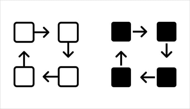 workflow icon set, vector