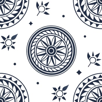 Design seamless tiles featuring ethnic repeats geometric patterns and cultural motifs all balanced by a white space backdrop Clean vector