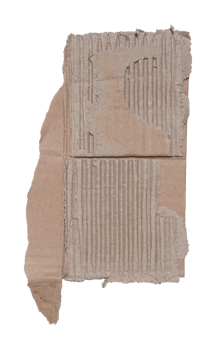 Torn Corrugated Brown Cardboard on Transparent Background png