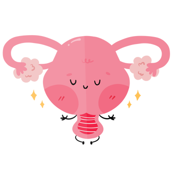 Calm Cute Uterus Cartoon Feminine Health png