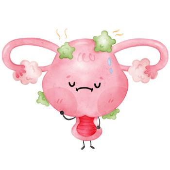 infected uterus, Kawaii uterus, watercolor png