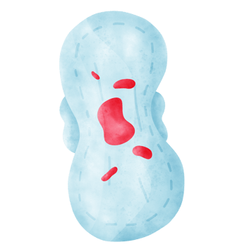 Sanitary Napkin in watercolor png