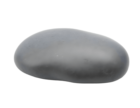 Black stone on a transparent background png