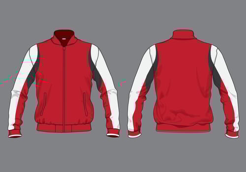 Sports Jacket template in red and white color combnation vector