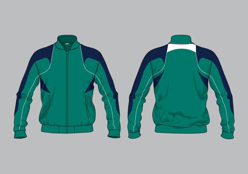 Modern jacket cut with abstract design template vector