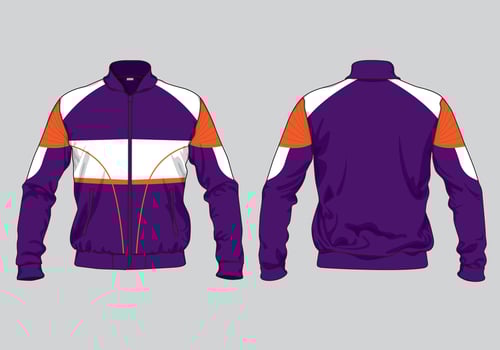 Modern jacket winter clothes fashion apparel vector