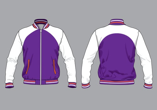 Vintage University jacket design template vector