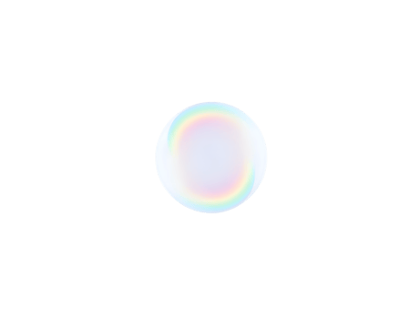 Rainbow bubble isolated on transparent background png