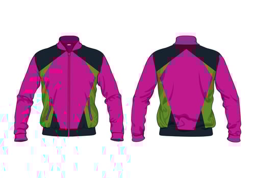 Sweater jacket design template vector