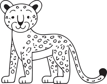 Cute Cartoon Leopard vector