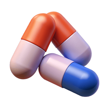 3D Icon of Paracetamol Tablets for Pain Relief png