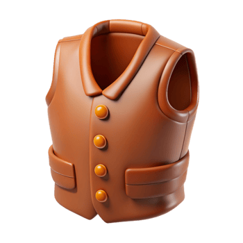 3D Icon of a Brown Vest for Men's Fashion png
